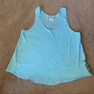 VS PINK racerback blue cropped tank Sz S